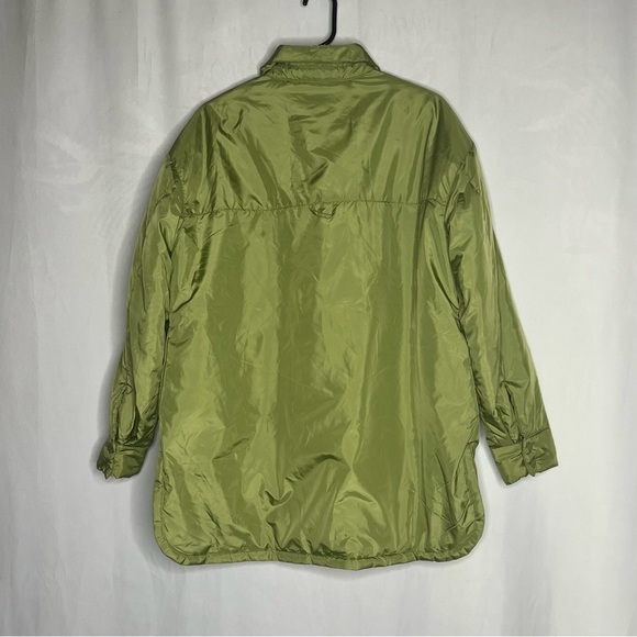 Forever 21 Lightweight Winter Jacket Dolphin Hem Pockets Green Size Medium - Picture 13 of 16